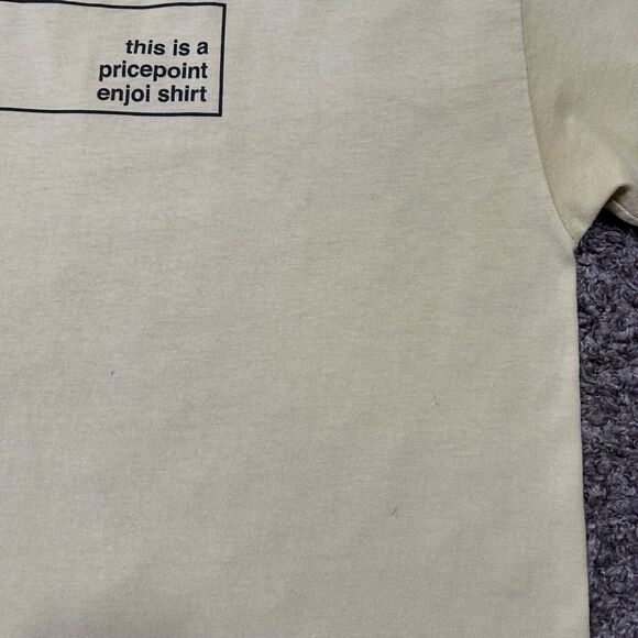 Vintage Enjoi Shirt Sun Faded Graphic Tee 90s y2k Cotton Medium Yellow Skate - Picture 5 of 10